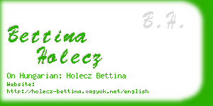 bettina holecz business card